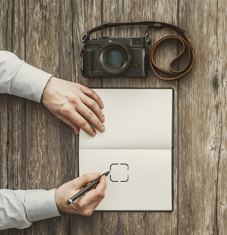 fotografía cámara y cuaderno Apuntes, clases y curso de fotografía